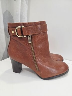 Naturalizer Lucille Brown Leather Ankle Boots N5 Comfort | Women’s 6M